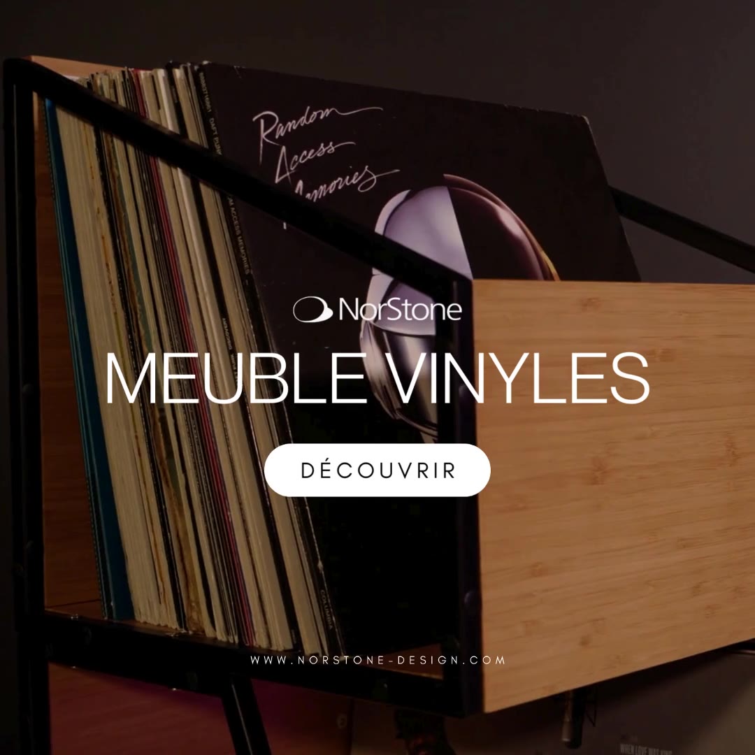 Norstone_design_officiel Facebook ad: Le rangement vinyle ultime pour les passionnés de musique