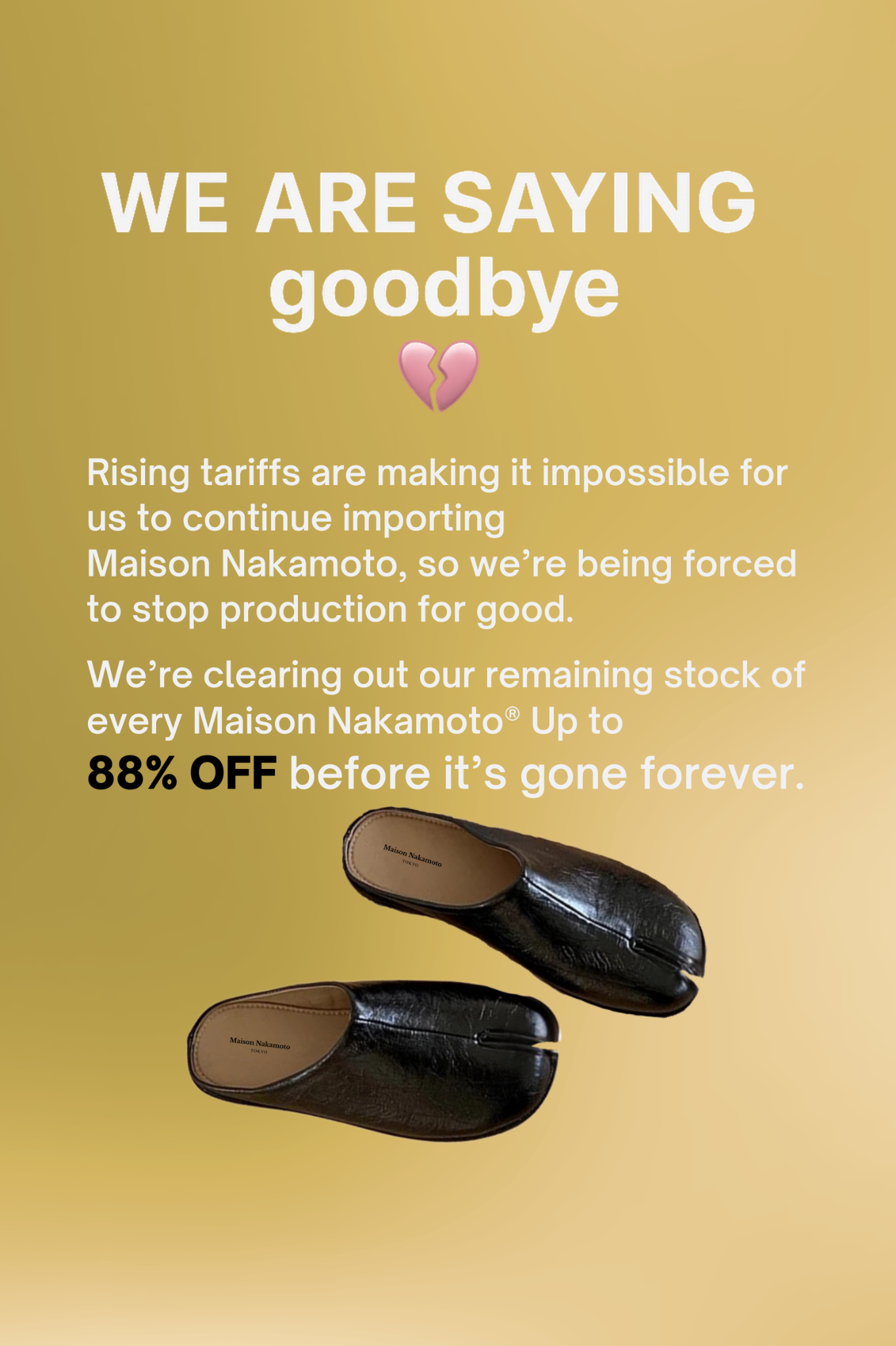 Maison Nakamoto Facebook ad: Last Chance: Maison Nakamoto Closes Now