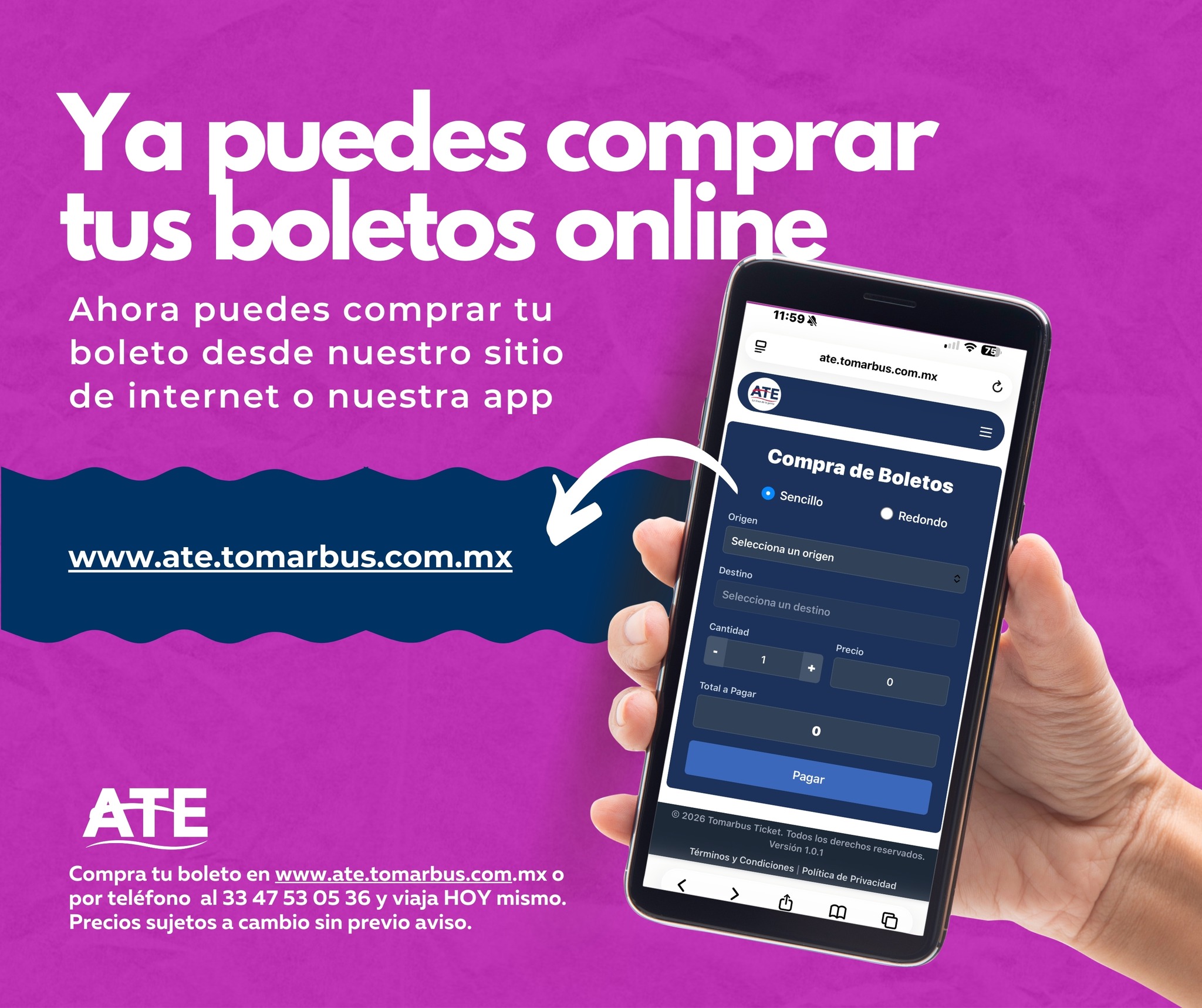 Autobuses ATE Facebook ad: GRUPO ATE - COMPRA DE BOLETOS