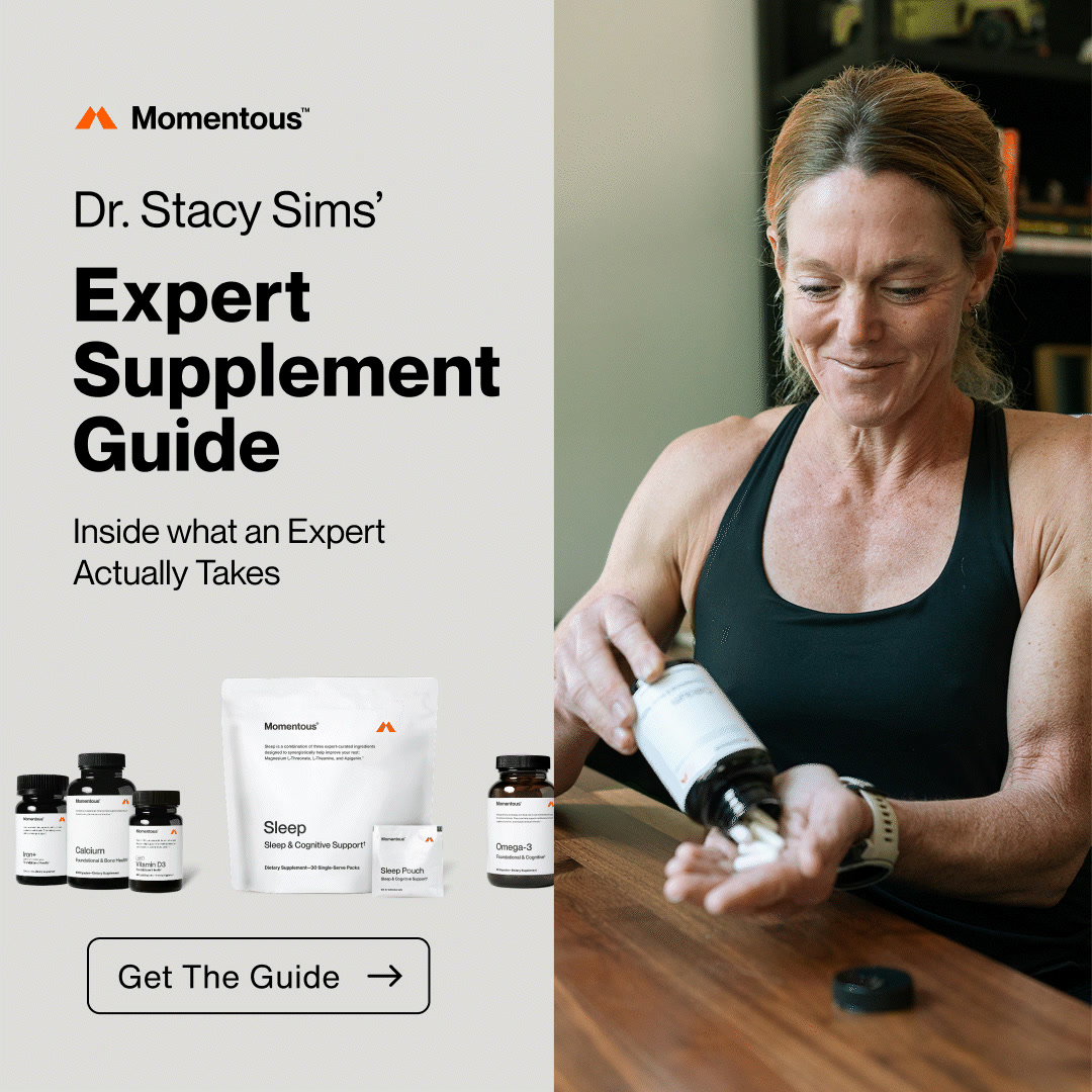 Dr. Stacy Sims Facebook ad: My Supplement Guide