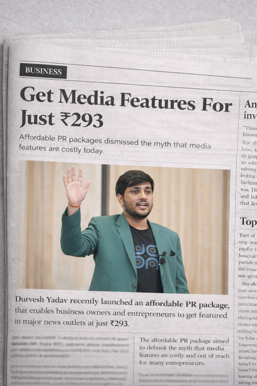 Durvesh Yadav Facebook ad