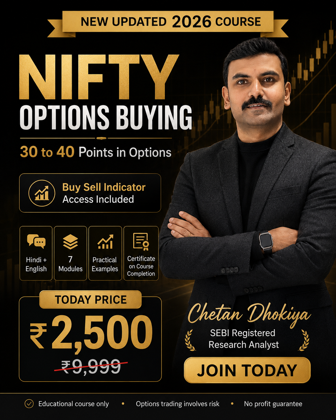 Dhokiya's Research Analyst Facebook ad: New Updated 2026 Nifty Options Course