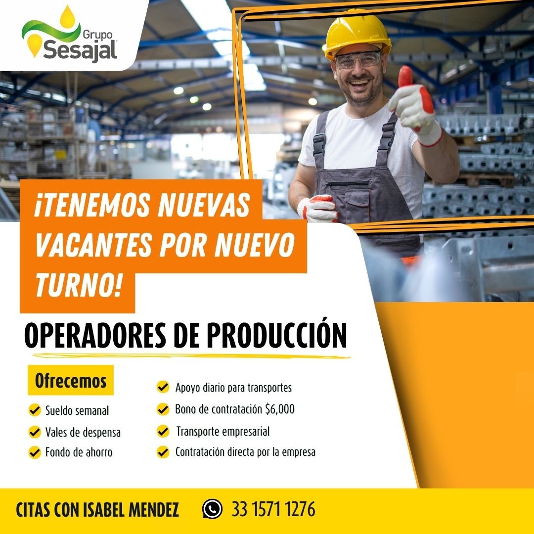 Sesajal - Talento y Cultura Facebook ad: ¡Contratación inmediata en Grupo Sesajal!