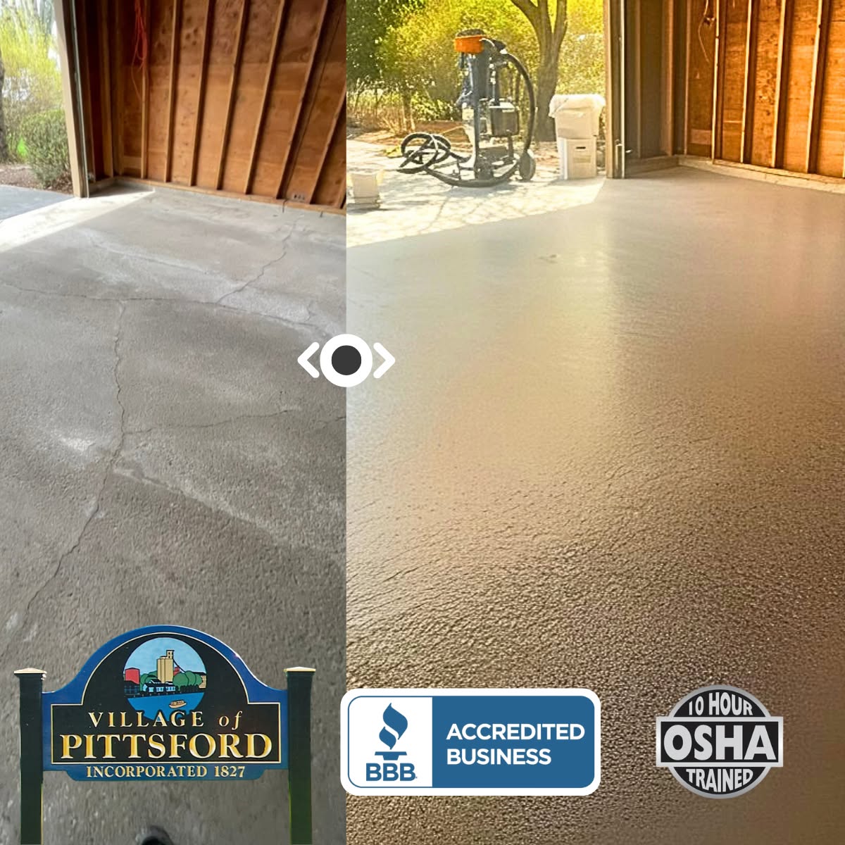 585 Epoxy Solutions LLC Facebook ad: Epoxy Garage Floors Built for Rochester Winters