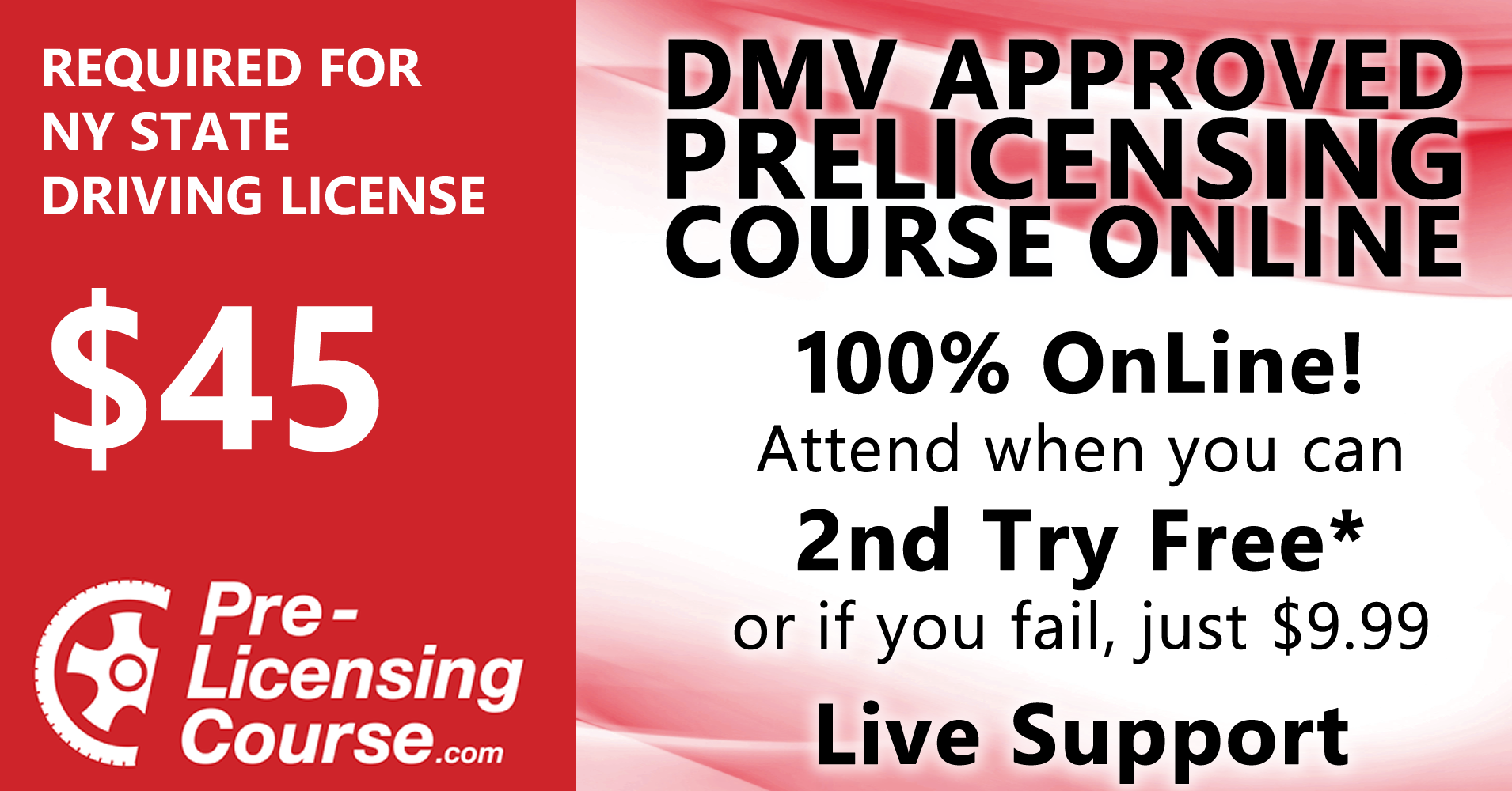 Online Pre-Licensing Course Facebook ad