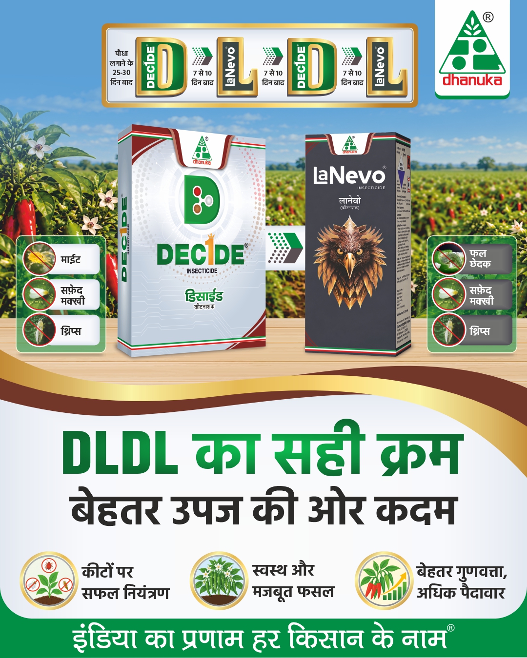 Dhanuka Agritech Ltd Facebook ad: फसल की सुरक्षा एक सतत प्रक्रिया है, जिसमें…