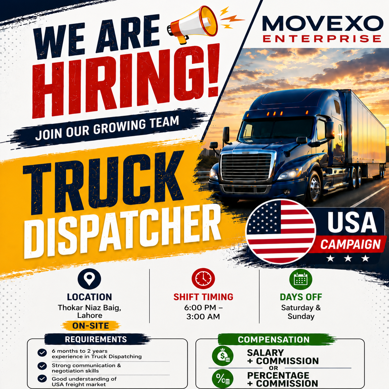 Dispatch by ALI Facebook ad: Hiring Dispatchers