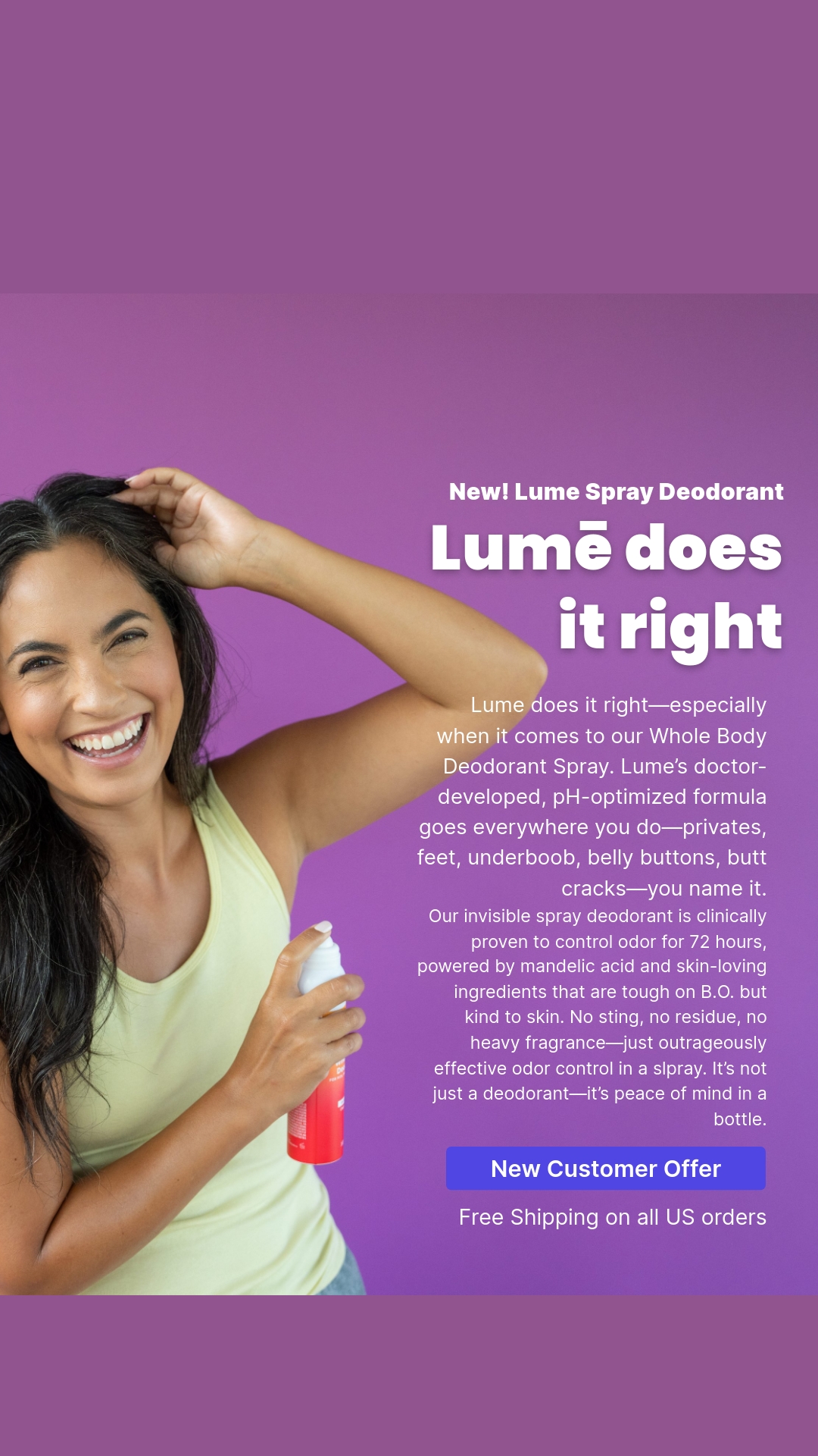 Lume Deodorant Facebook ad