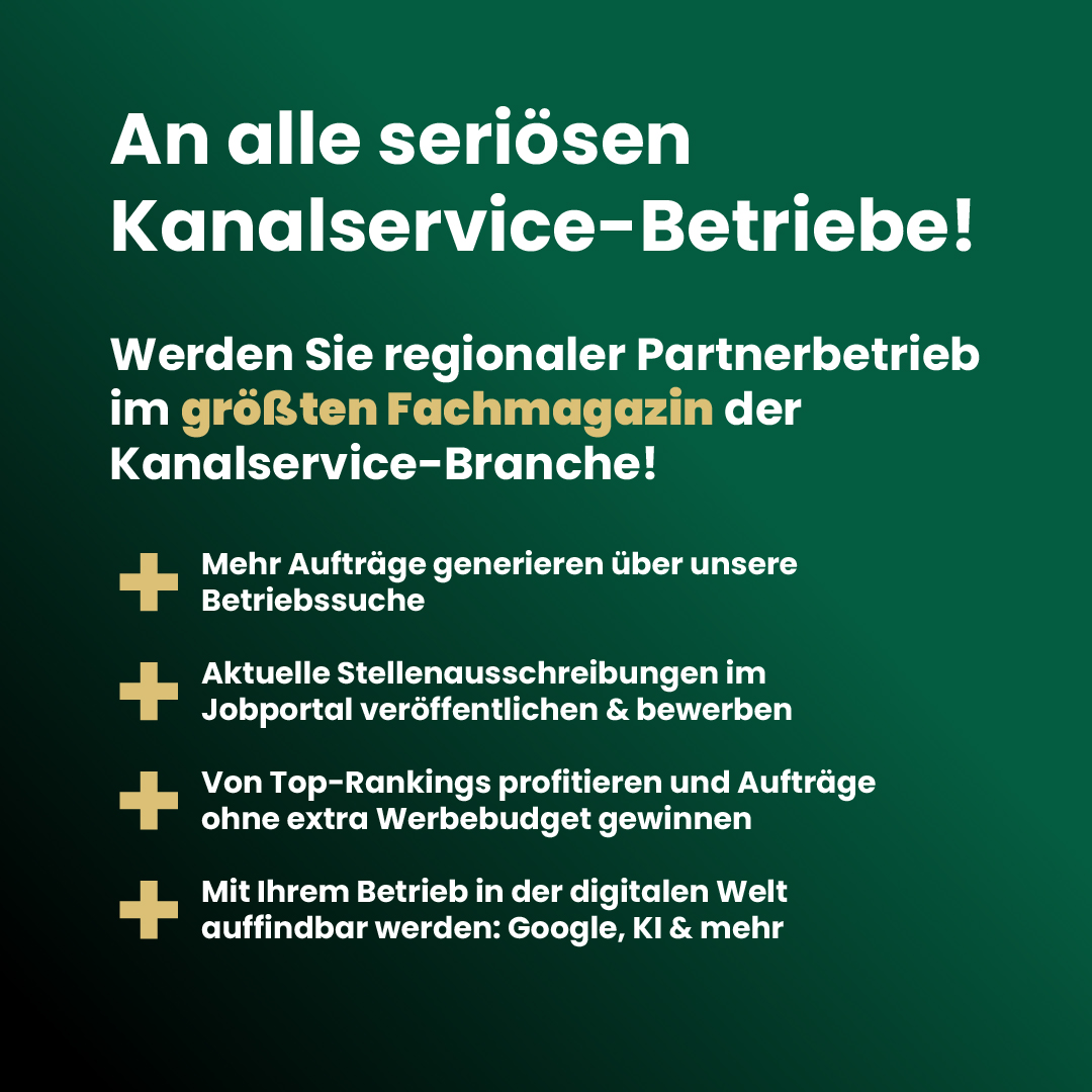 Kanalservice Magazin Facebook ad: Haben Sie einen seriösen Kanalservice Betrieb?
