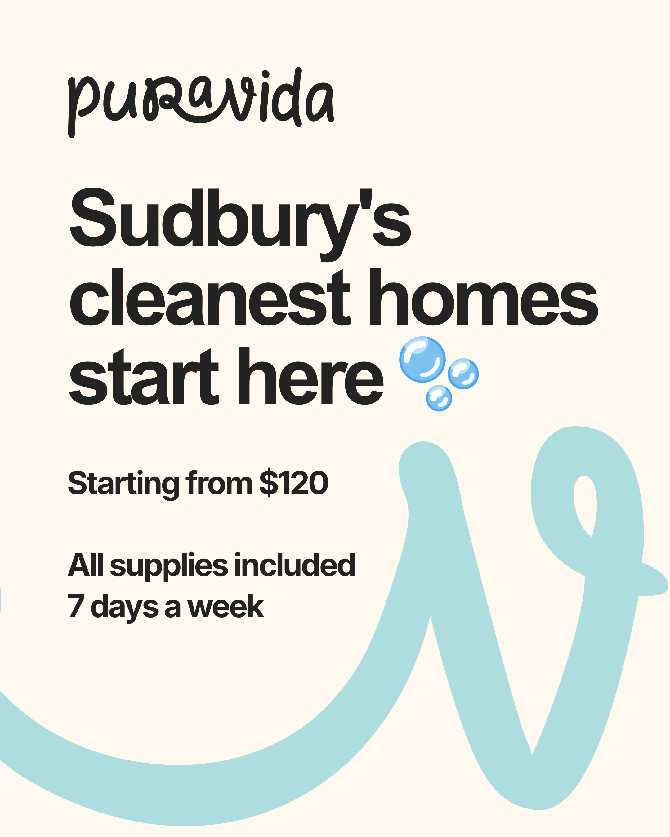 Pura Vida Cleaning Facebook ad