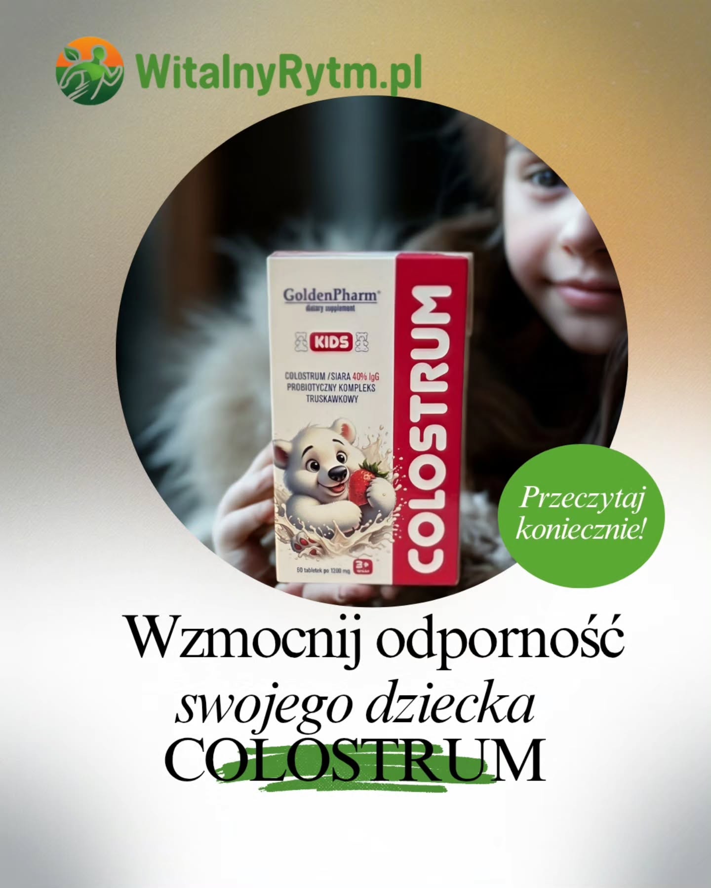 WitalnyRytm.pl Facebook ad: COLOSTRUM KIDS