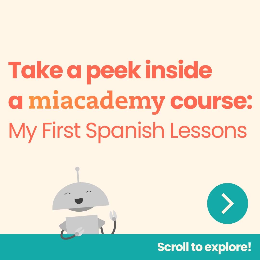 Miacademy Learning Facebook ad: Spanish Lessons for Kids!
