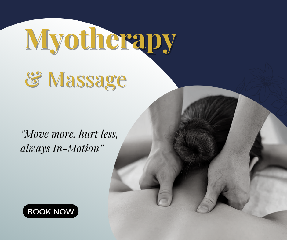 In-Motion Myotherapy & Massage with Tash Facebook ad: Now taking bookings.