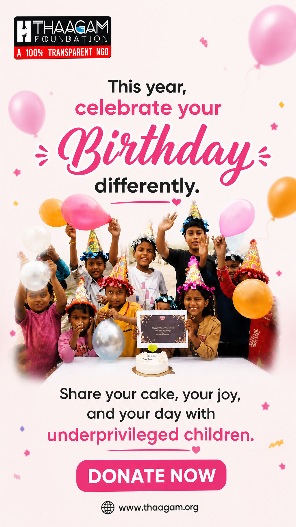 Thaagam Foundation Facebook ad