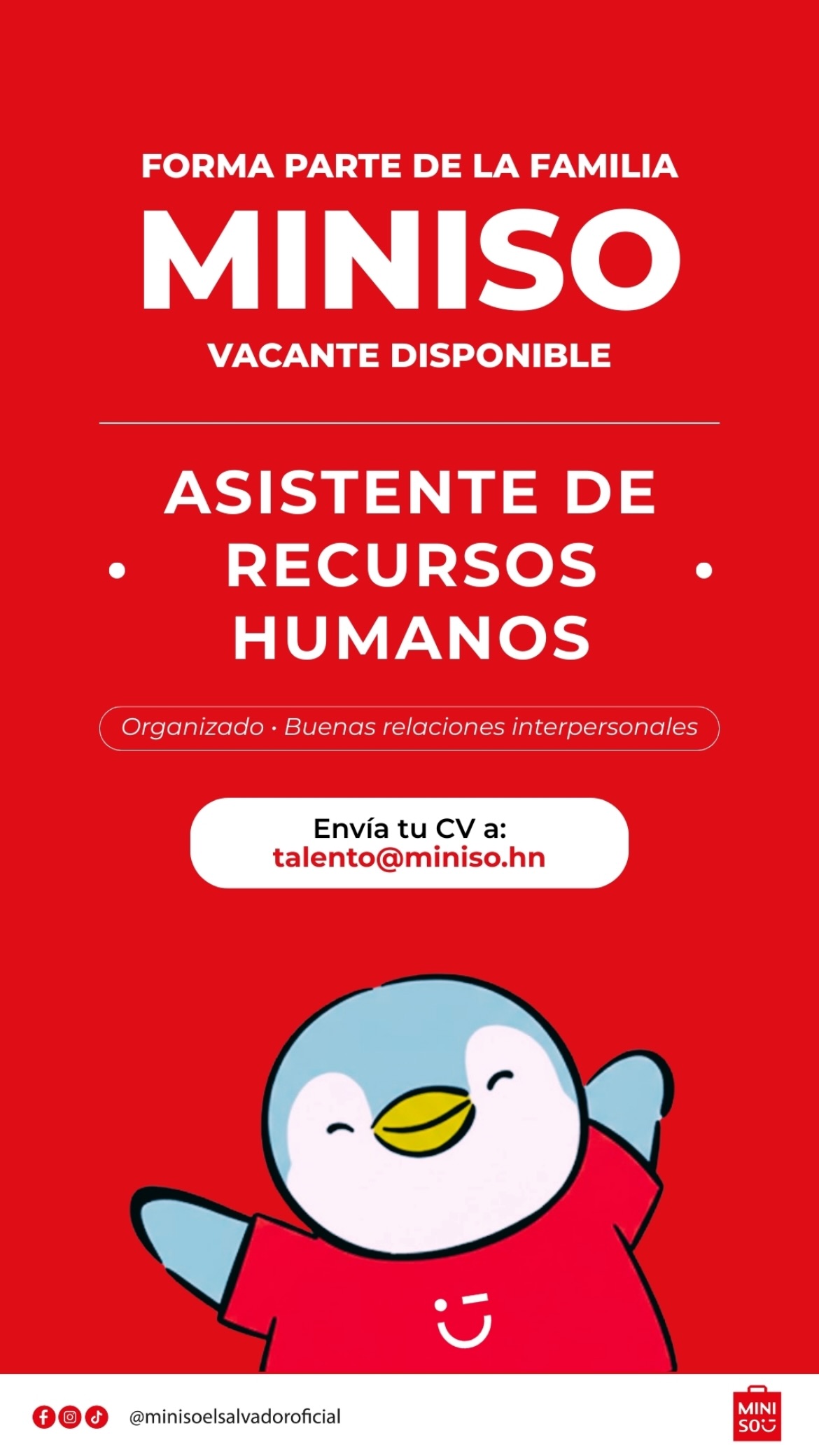 Miniso El Salvador Oficial Facebook ad from Feb 3, 2026