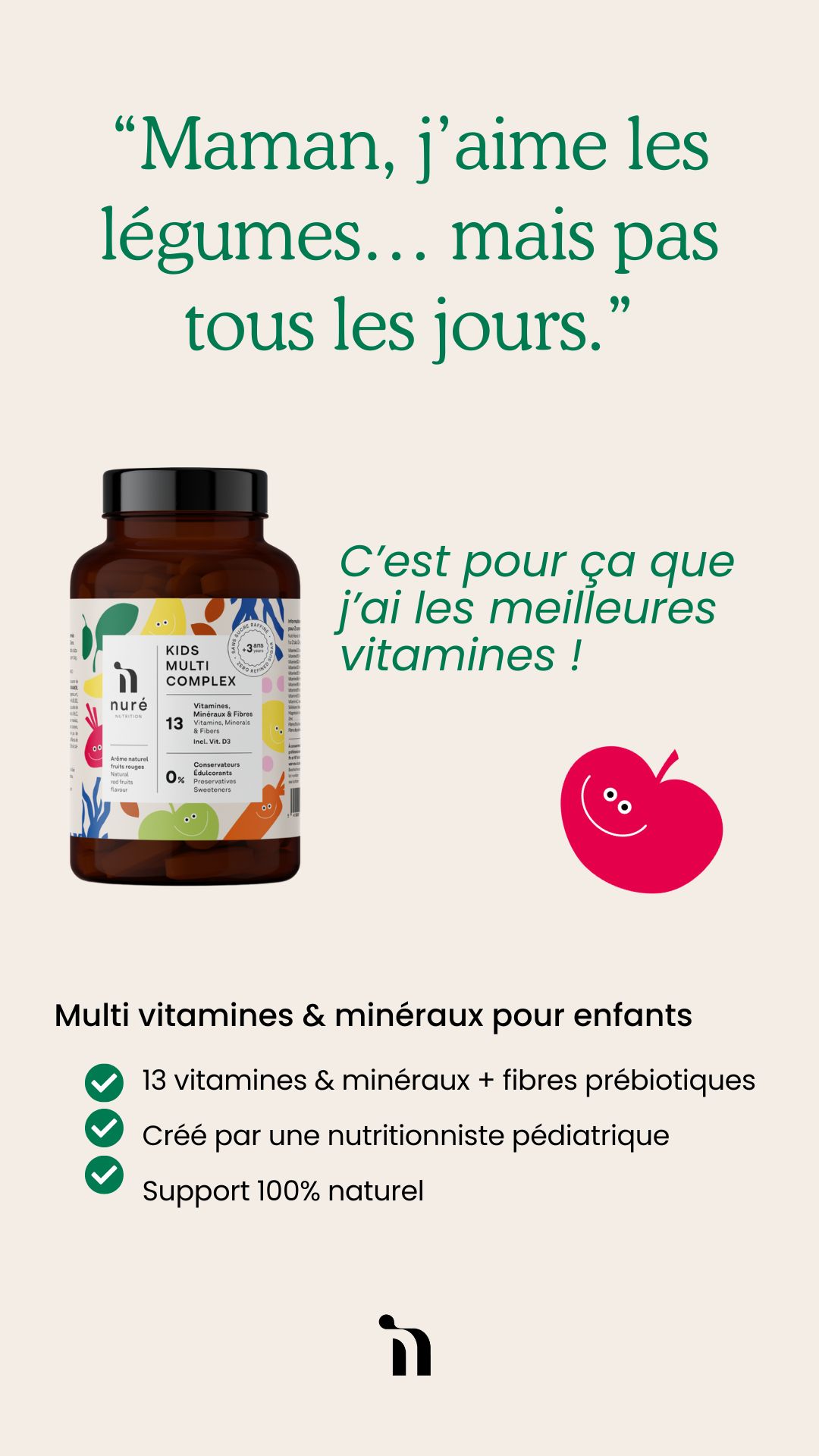Nuré nutrition Facebook ad from Nov 3, 2025