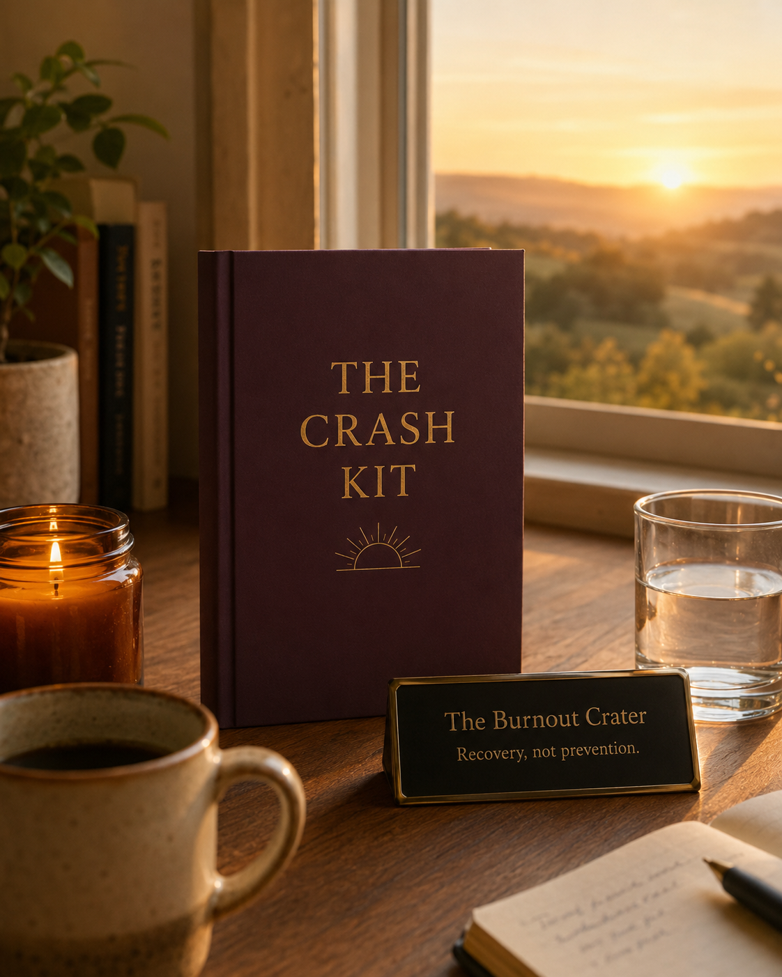 The Burnout Crater Facebook ad: The Burnout Crater, Recovery, not prevention.