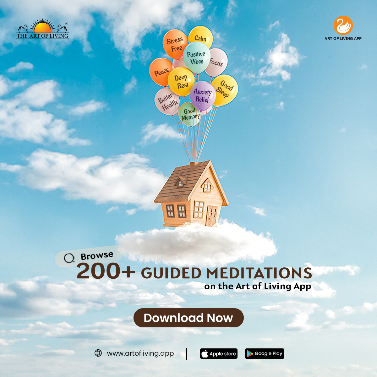 Art of Living App Facebook ad