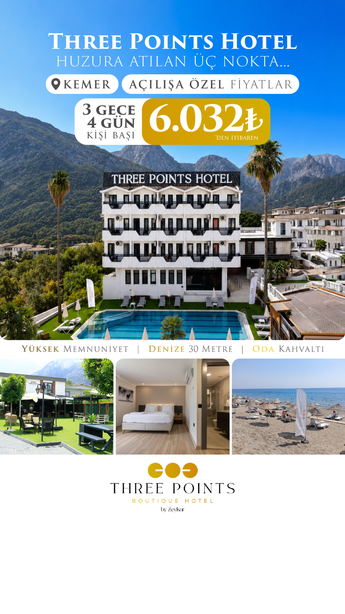 Three Points Hotel Facebook ad from Jul 11, 2026