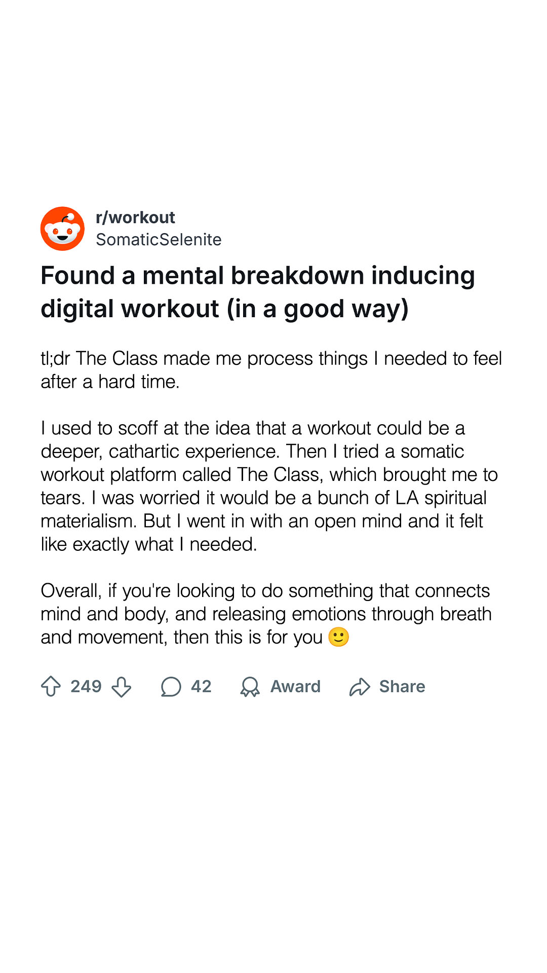 The Class Facebook ad