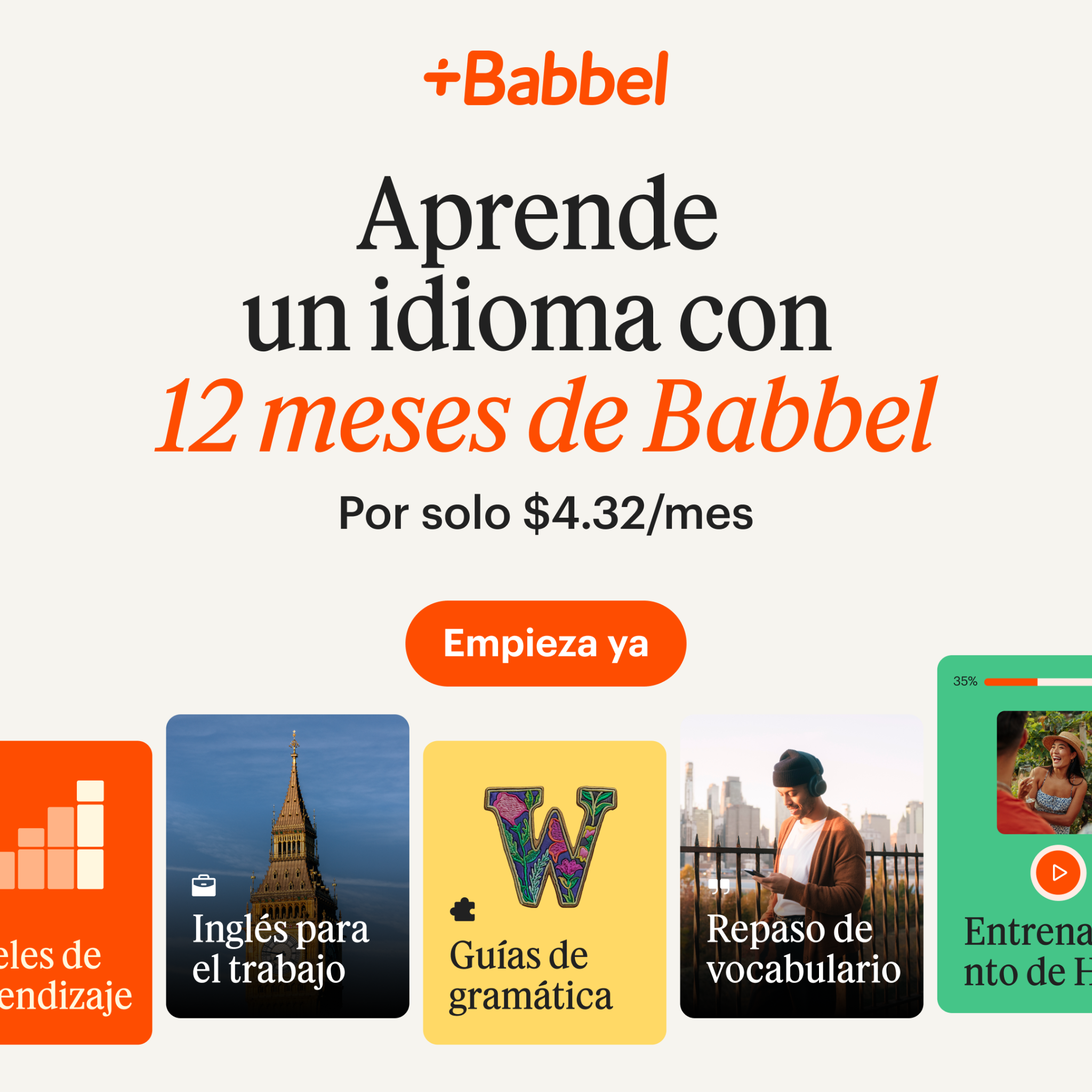 Babbel Facebook ad
