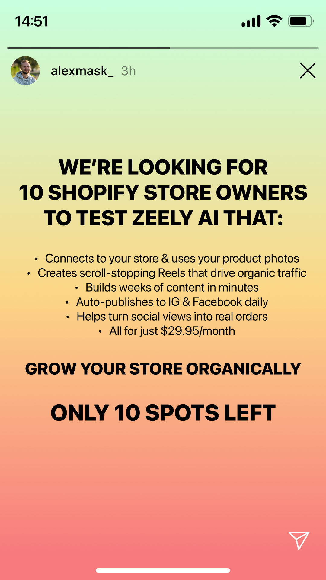 Zeely Facebook ad