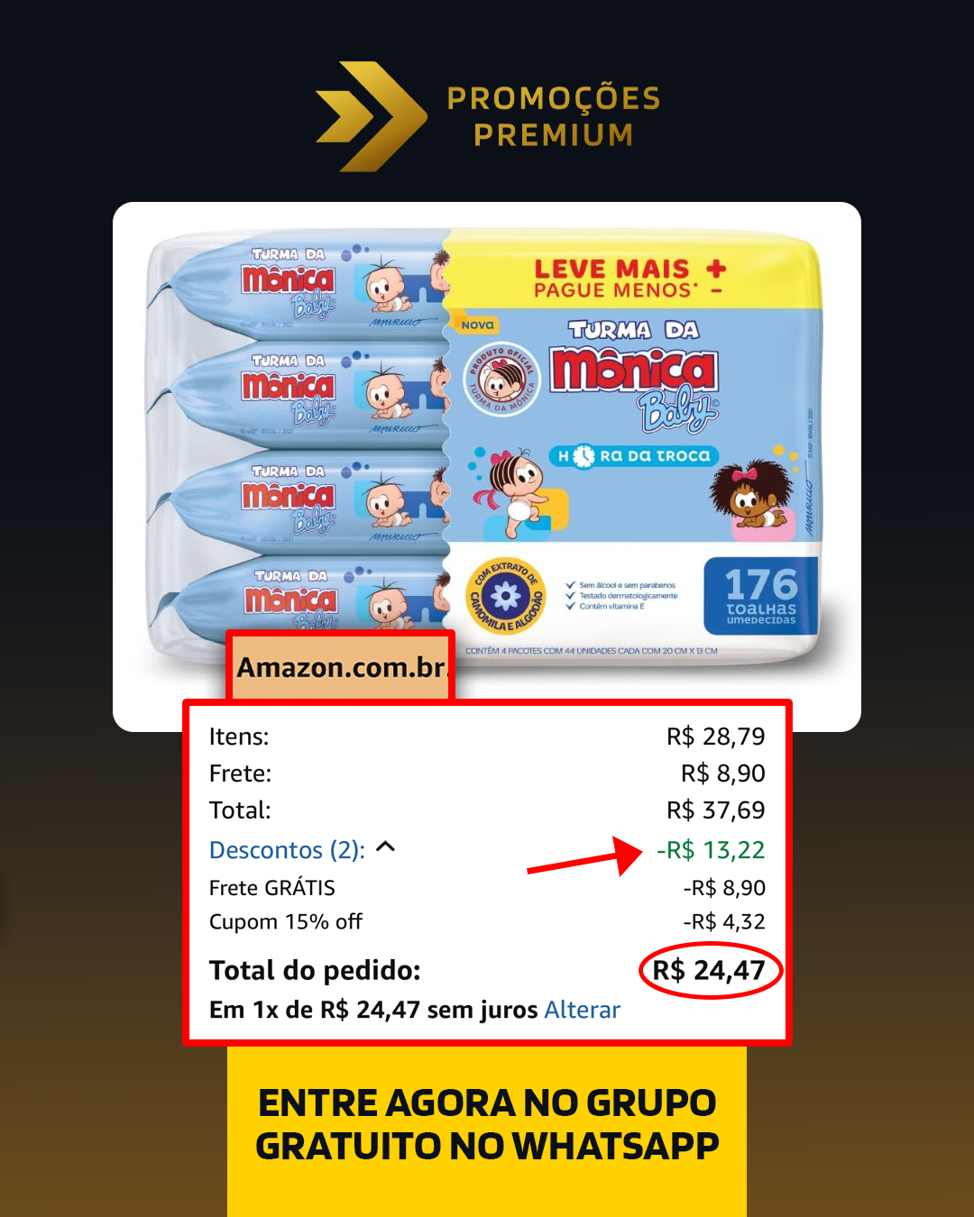 Promoções Premium Facebook ad