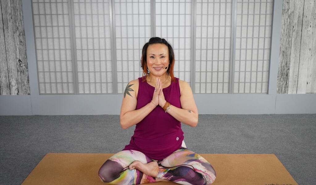 Do Yoga With Me - Online, On-Demand Yoga Facebook ad: Find Your Perfect Yoga Practice.