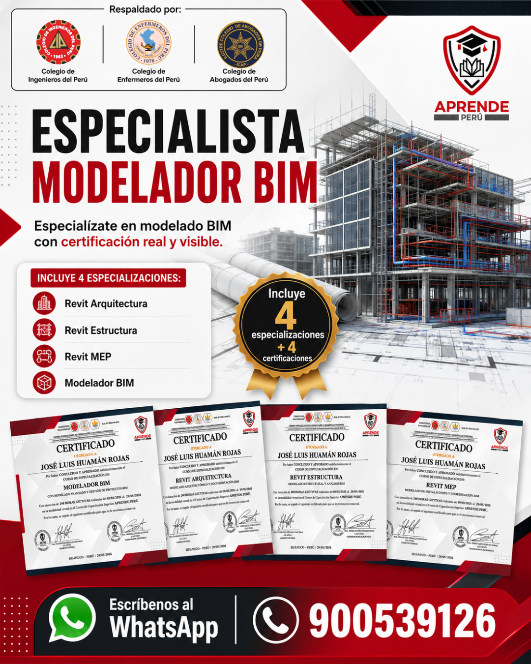 Centro de Capacitación y Desarrollo - Aprende Perú Facebook ad: Mejora tu perfil laboral BIM