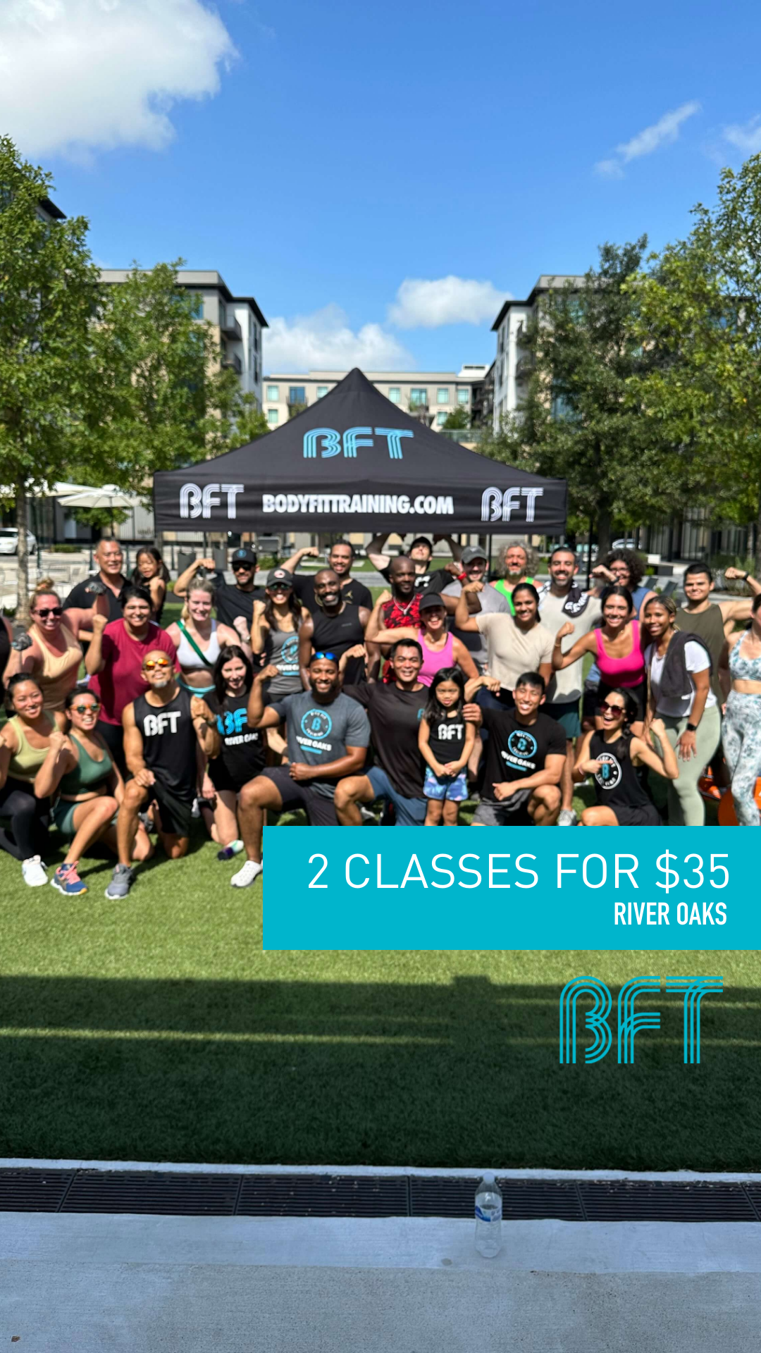 BFT River Oaks Facebook ad: 2 Classes for $35 >>