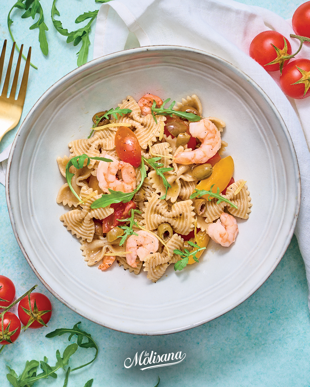 Pasta La Molisana Facebook ad: Un piatto leggero e bilanciato ricco di grassi…
