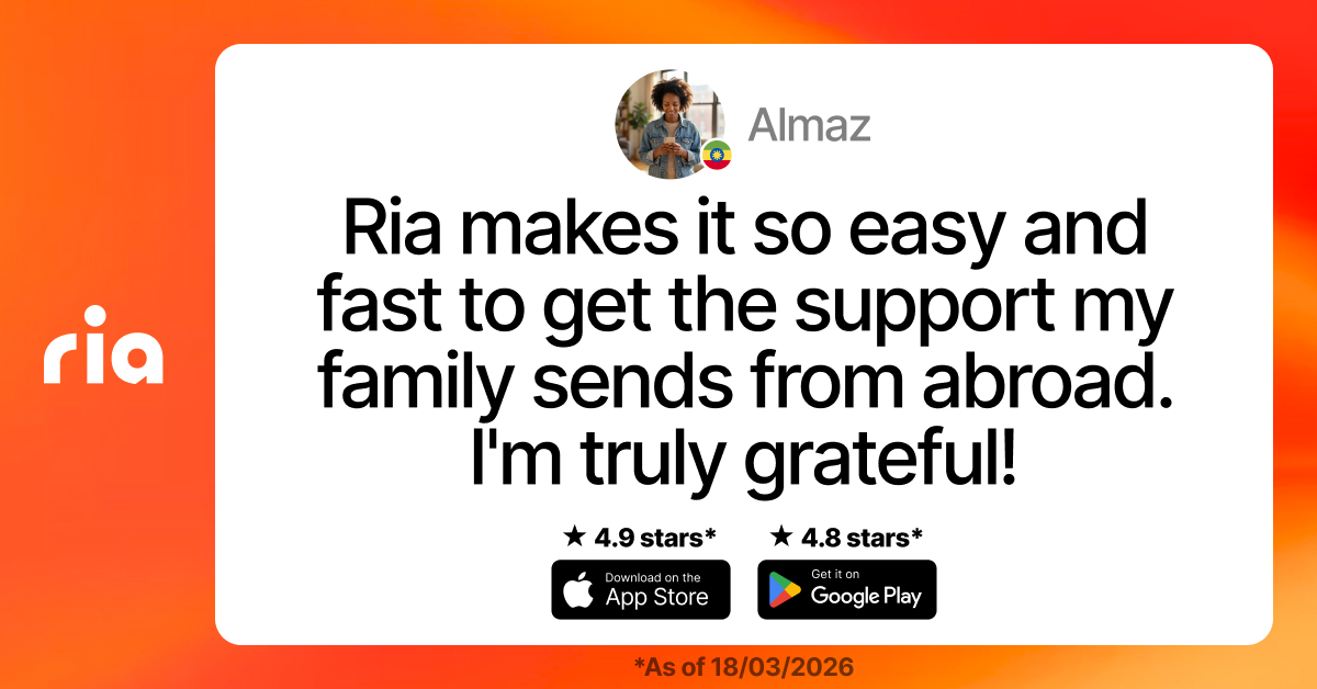 Ria Money Transfer Facebook ad