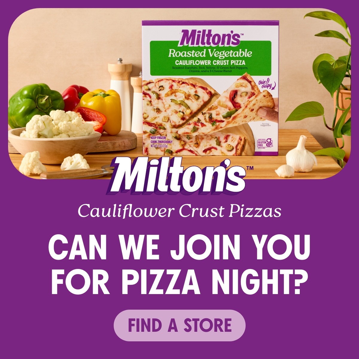 Eat Milton's Facebook ad