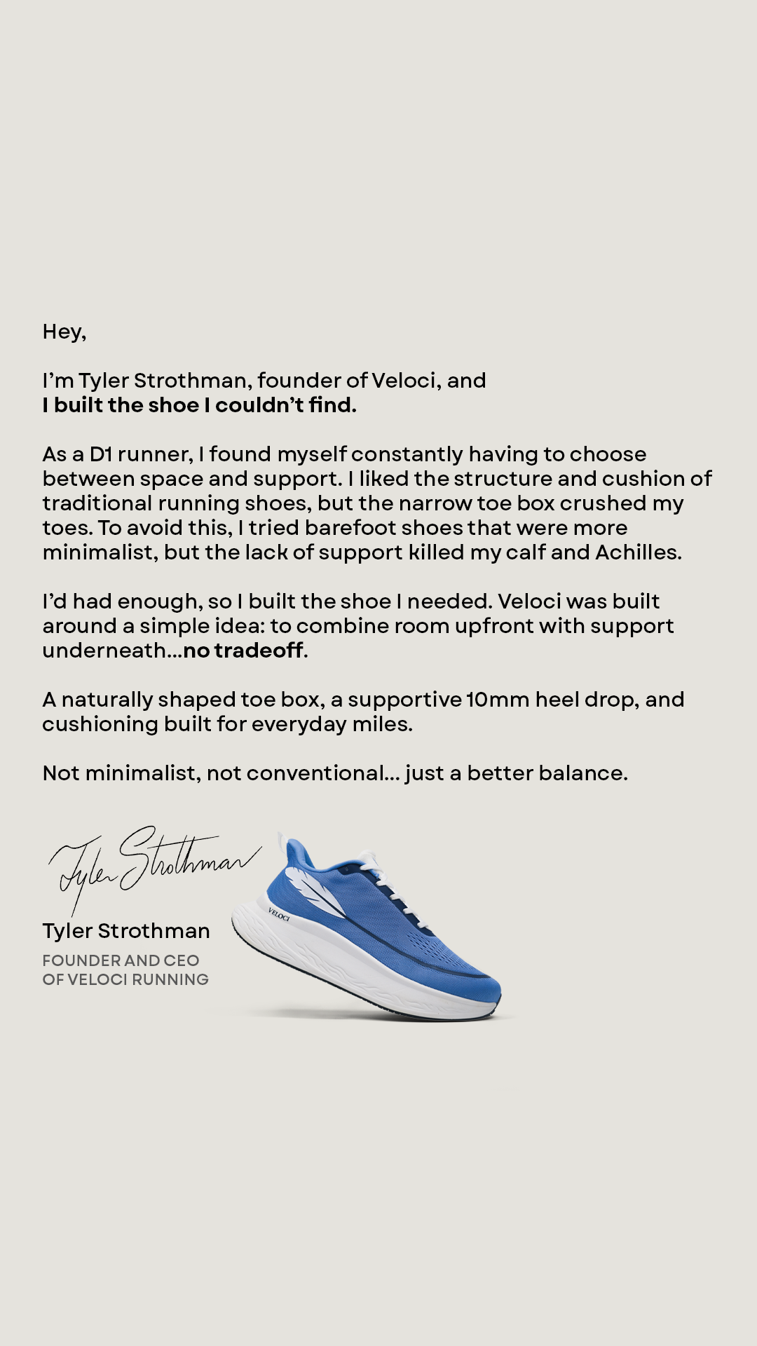 Veloci Running Facebook ad