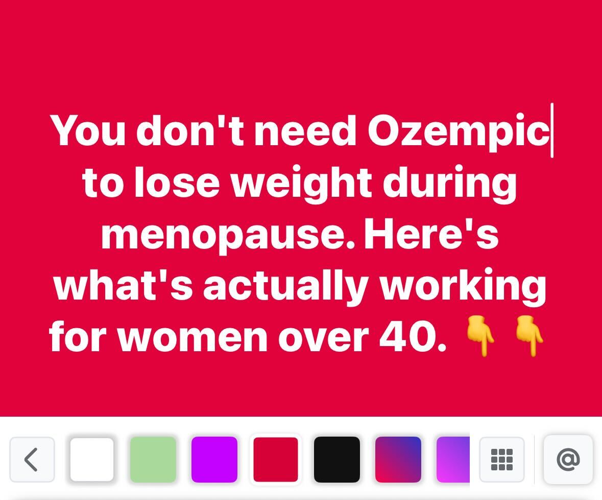 Unlock Longevity Facebook ad: Menopause Weight Loss