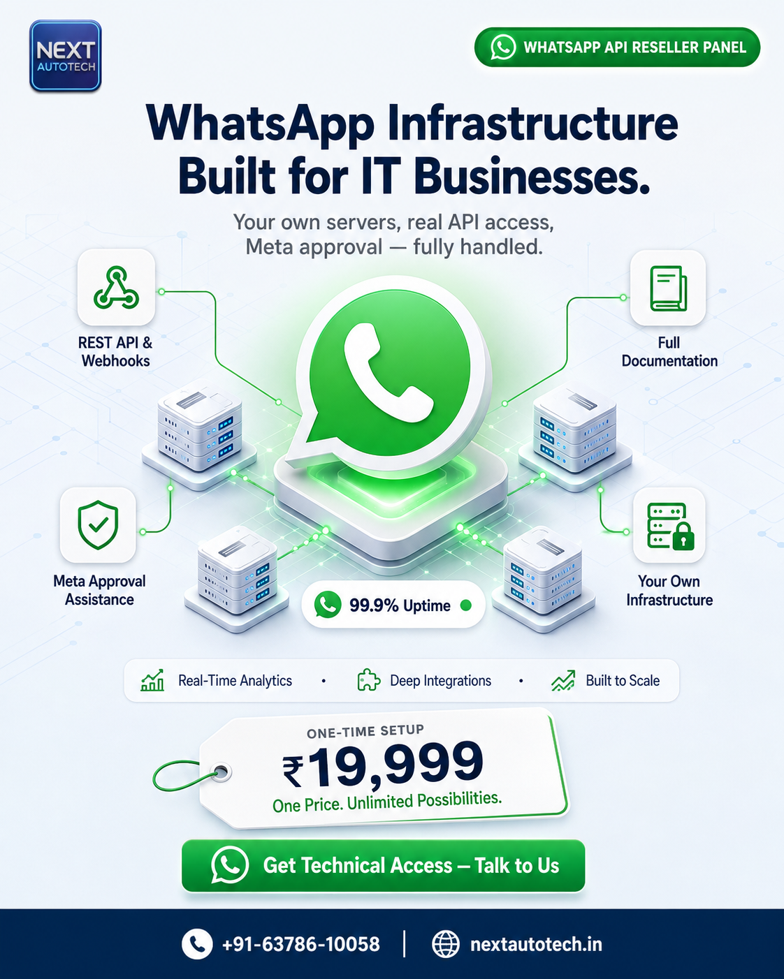 Next Autotech Facebook ad: Launch Your Own WhatsApp API Business