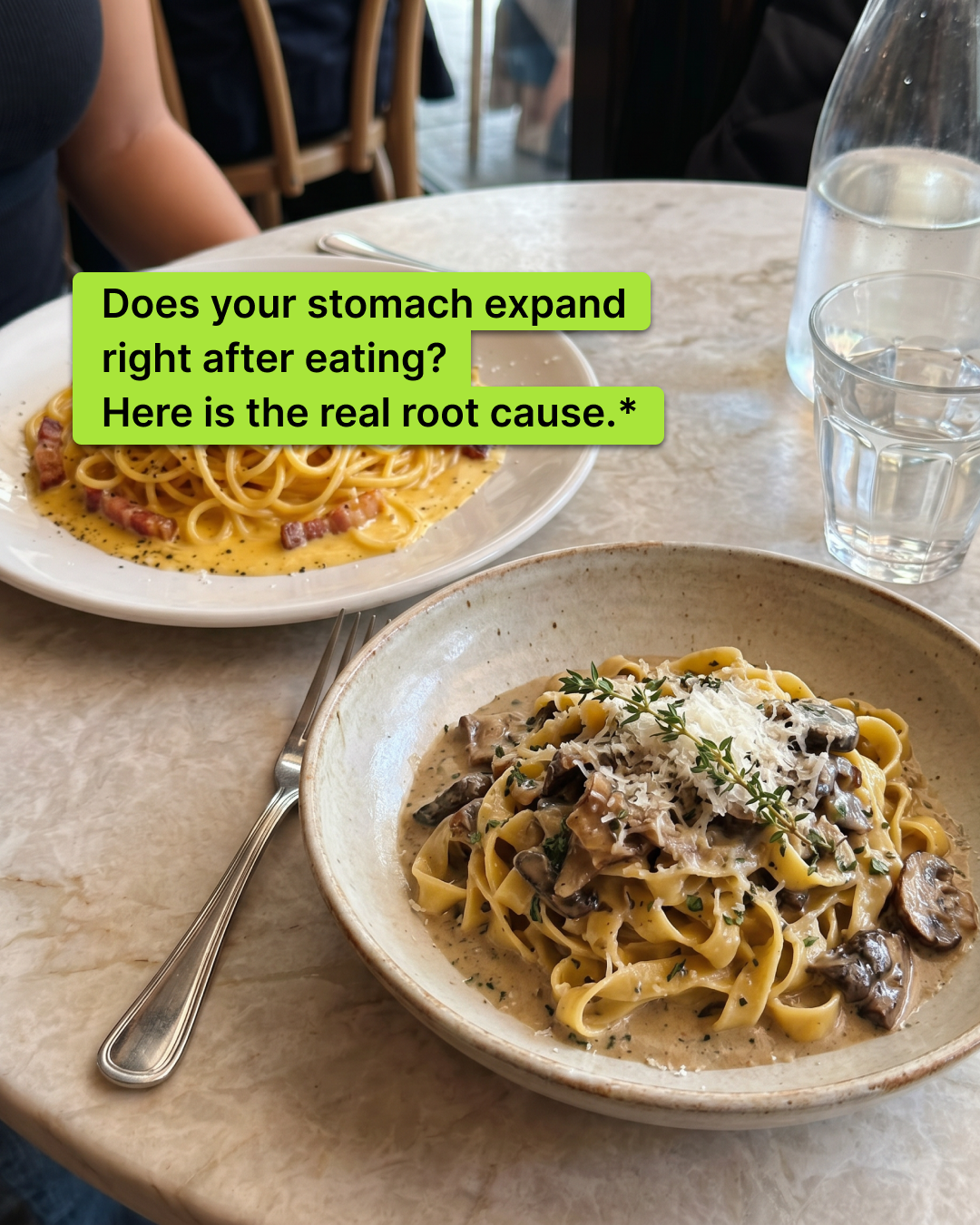 Lumway Facebook ad: Don’t Settle for Heavy Stomach & Bloating After Meals