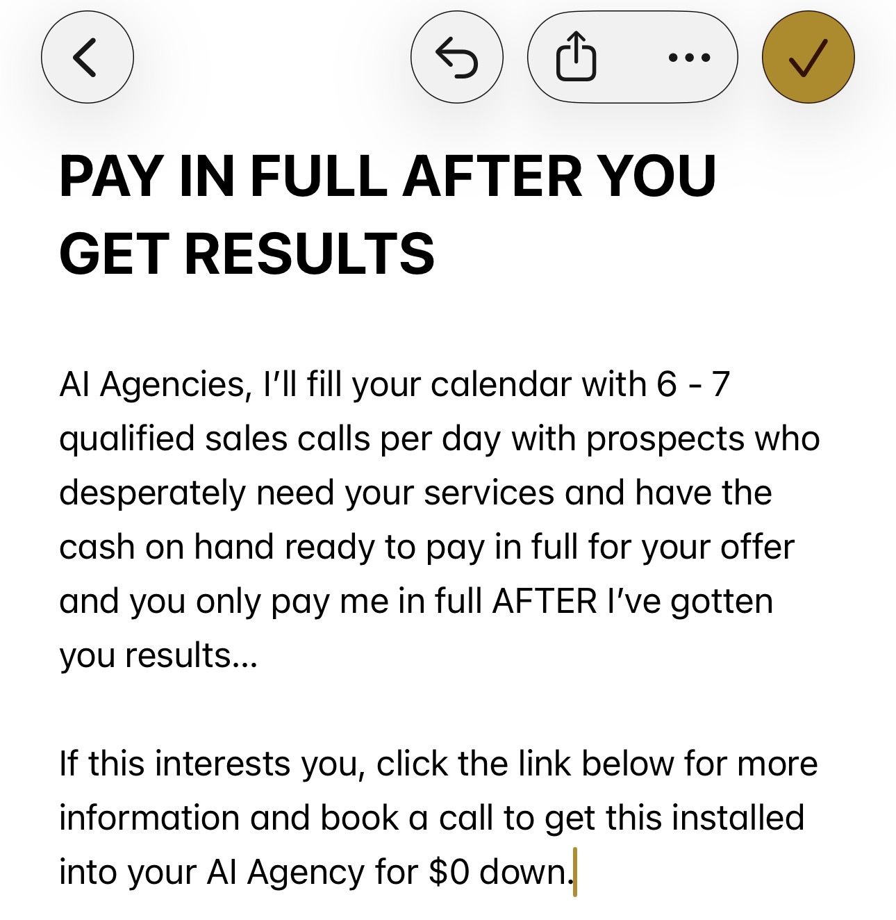 Kai Bax - ScaleClients.io Facebook ad: Use This Acquisition AI For $0 Down.