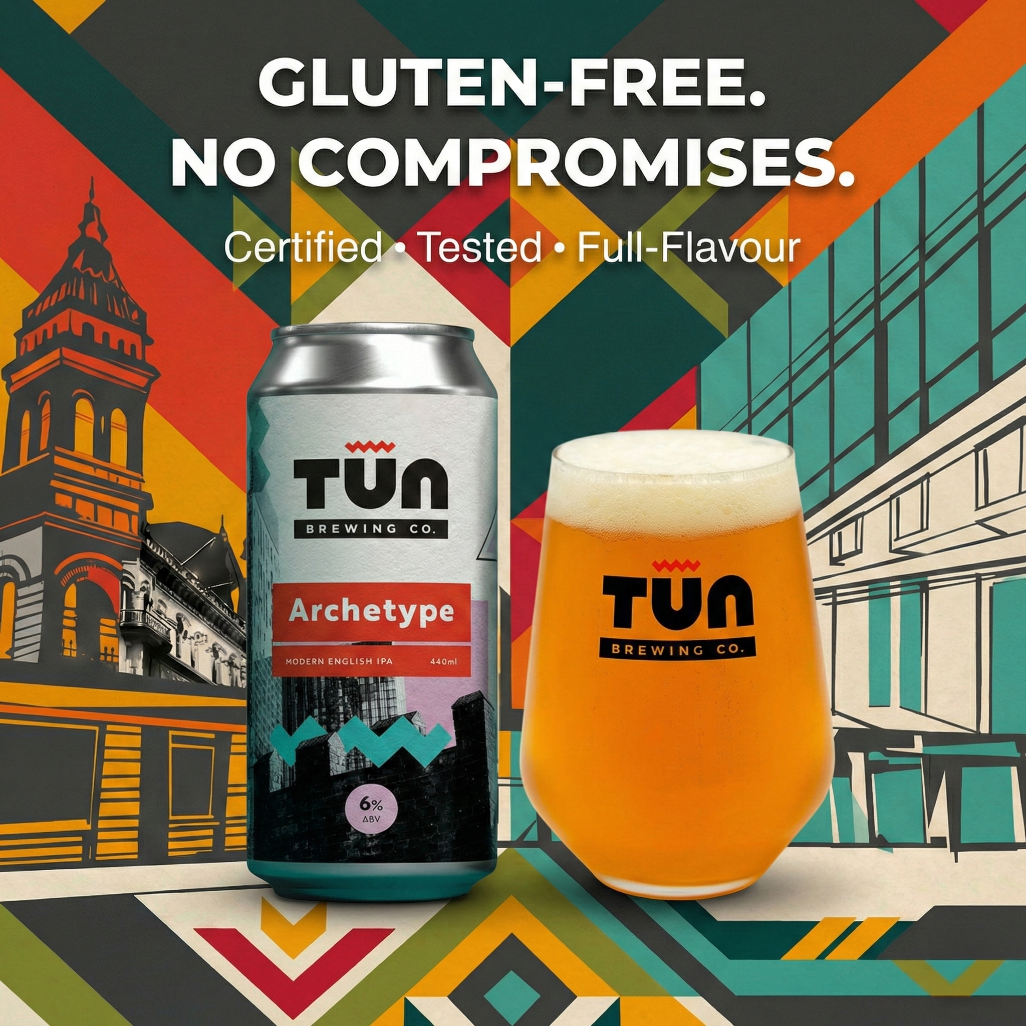 Tūn Brewing Company Facebook ad: Gluten-Free, Done Properly
