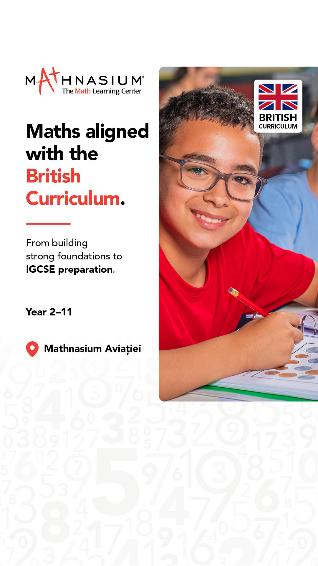 Mathnasium Aviației Facebook ad: Maths Support for the British Curriculum