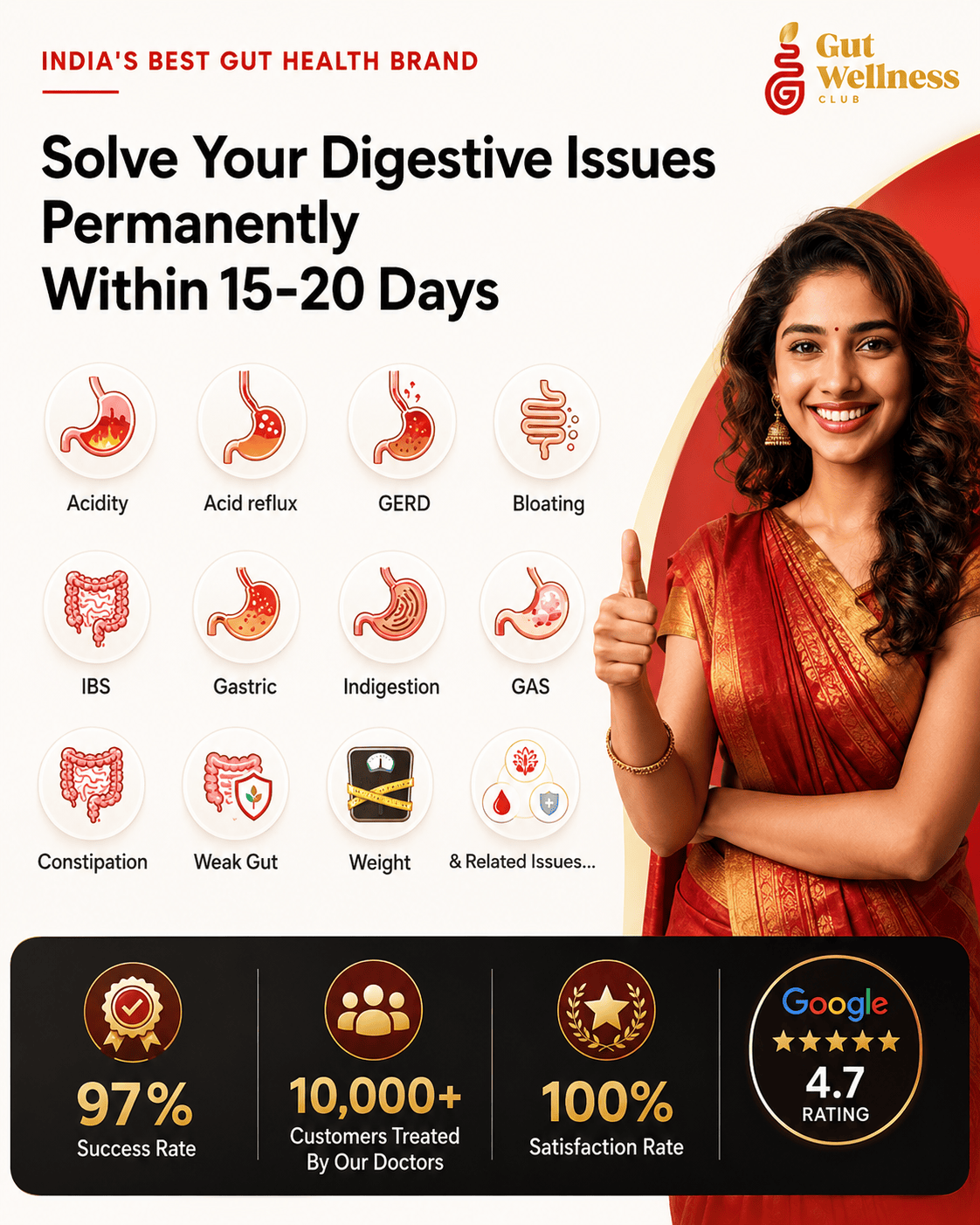 GWC Facebook ad: India's #1 Natural Gut Health Brand. Start Now!