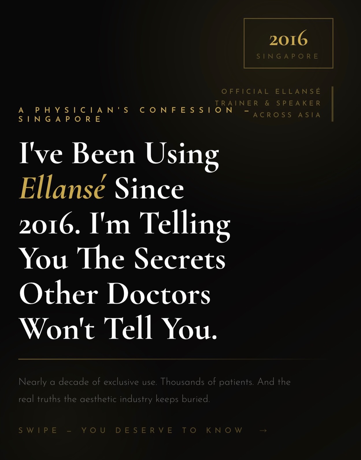 Dr Isaac Wong Facebook ad: 2016, I made a decision that changed almost…