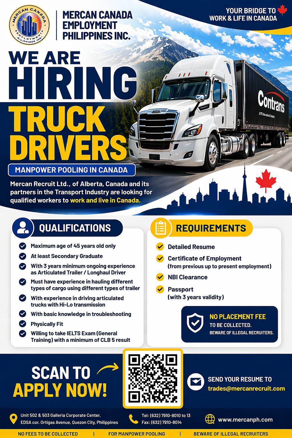Mercan Canada Employment Philippines, Inc. Facebook ad: ATTENTION ALL JOBSEEKERS