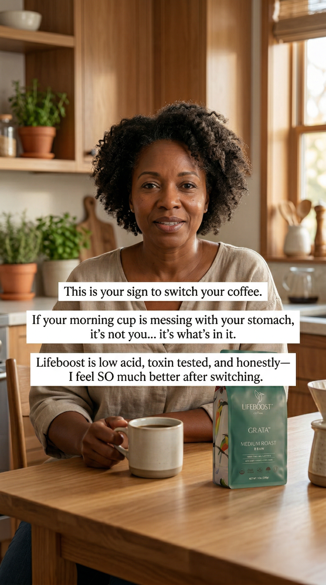 Lifeboost Coffee Facebook ad