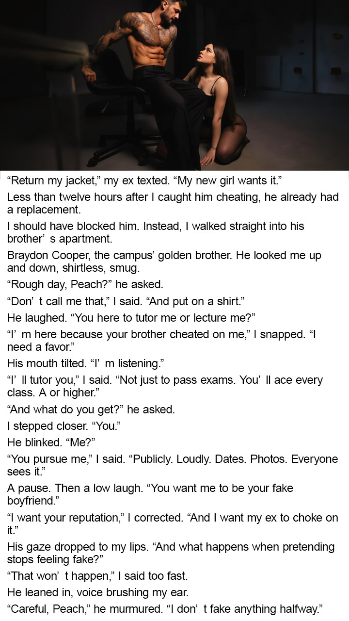 Dreame-Novel Facebook ad: Fake Dating My Ex's Hockey Star Brother Click to Read