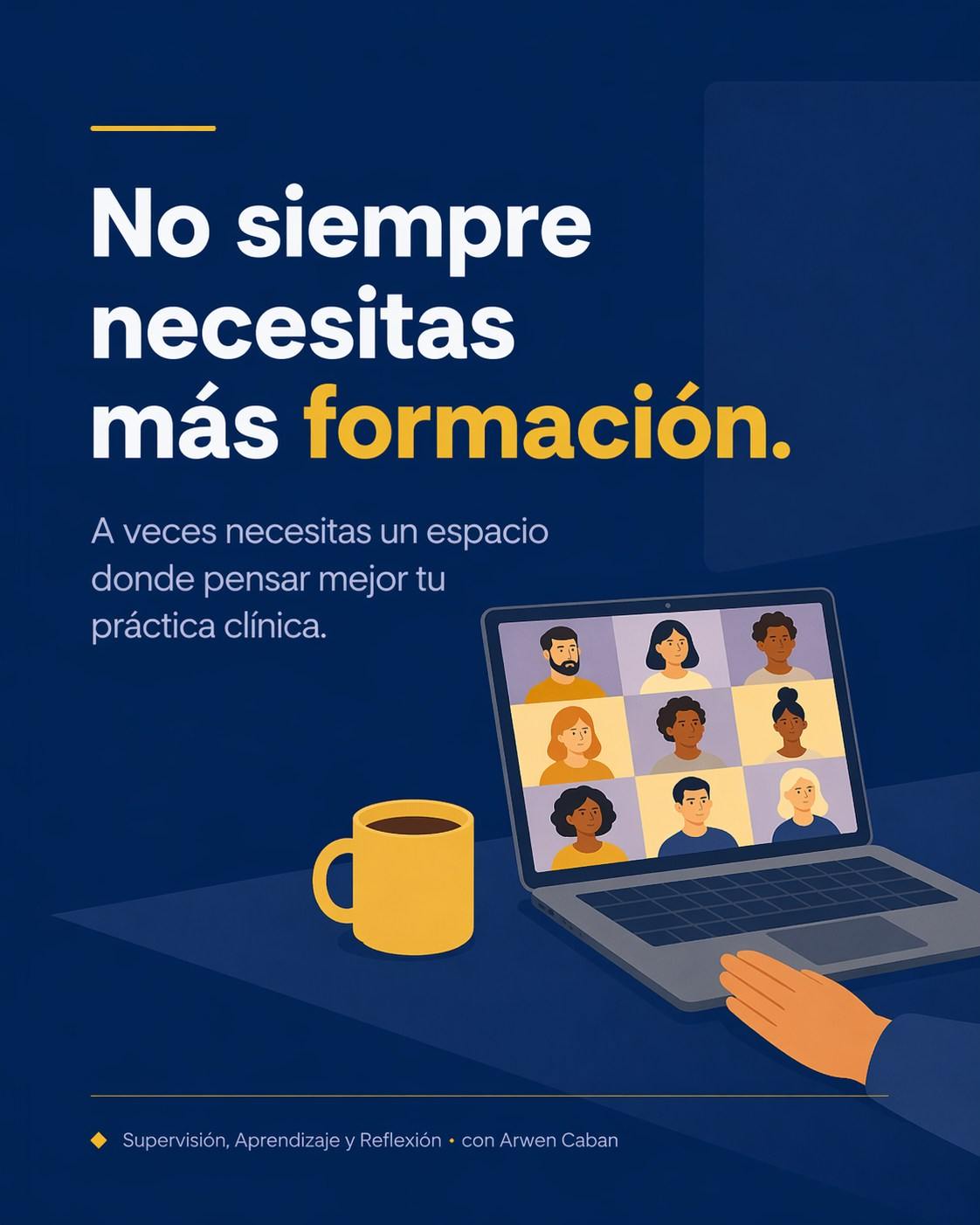 Arwen Caban · Terapia · Formación · COS Facebook ad: Hay momentos en la práctica clínica en los…