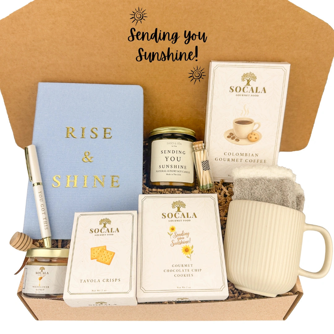 Sand & Sea by Ashley Facebook ad: Thoughtful get well gift baskets delivered fast.