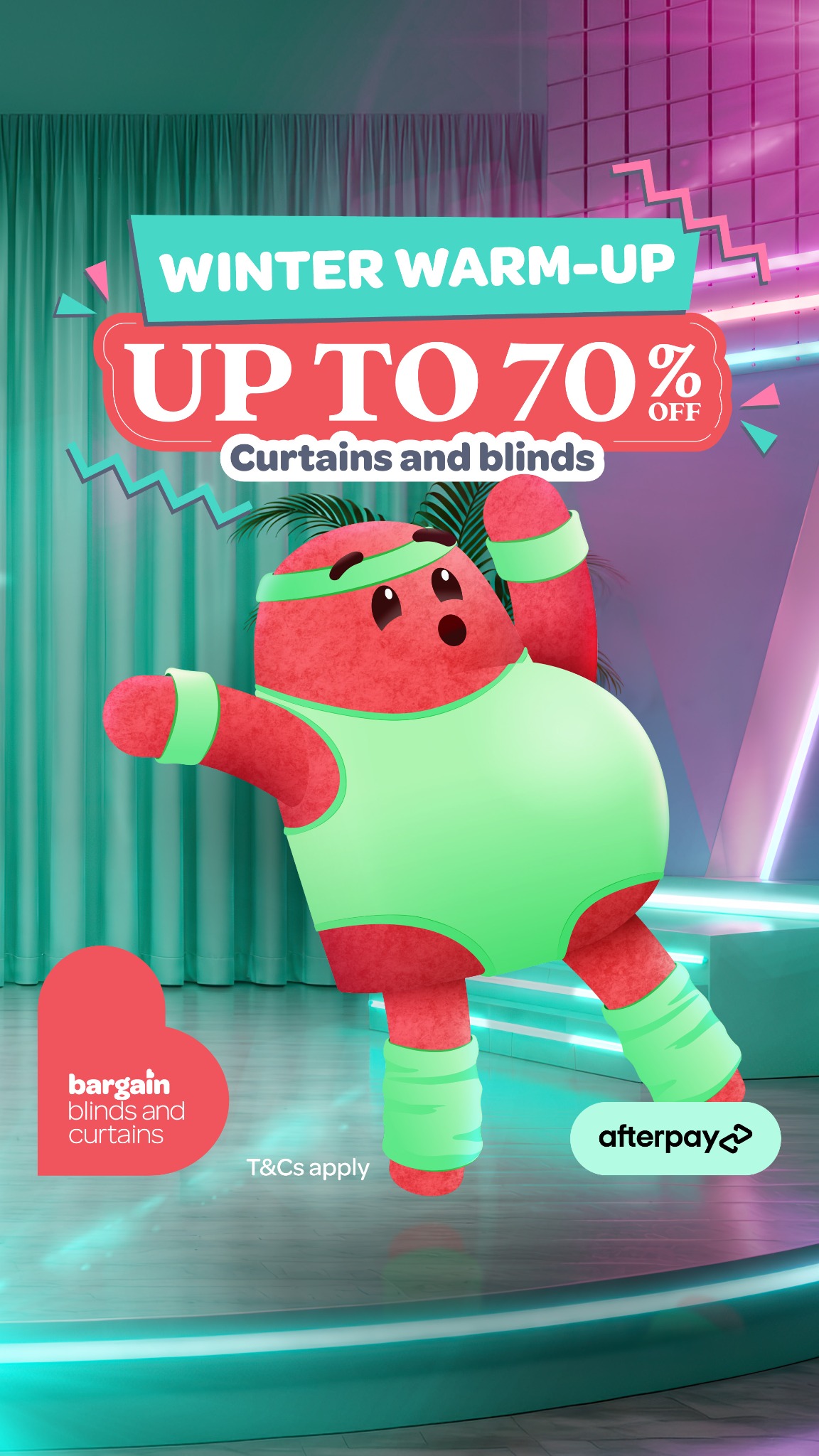 Bargain Blinds & Curtains Facebook ad