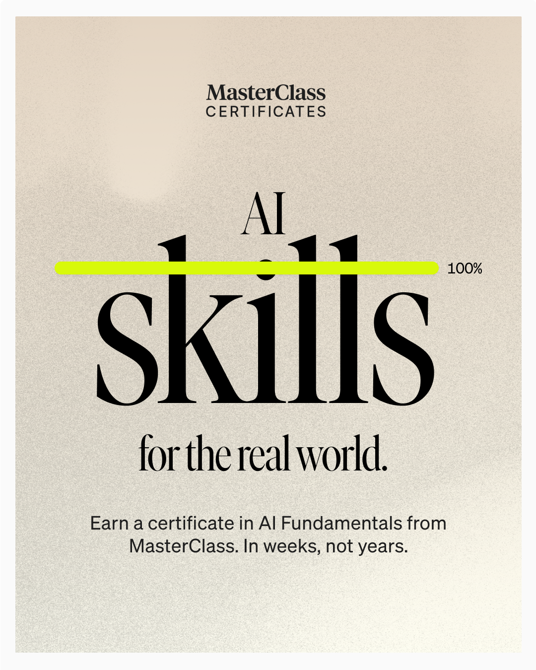 MasterClass Facebook ad