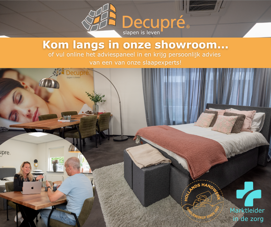 Decupré Facebook ad: Kom langs bij een van onze showrooms.